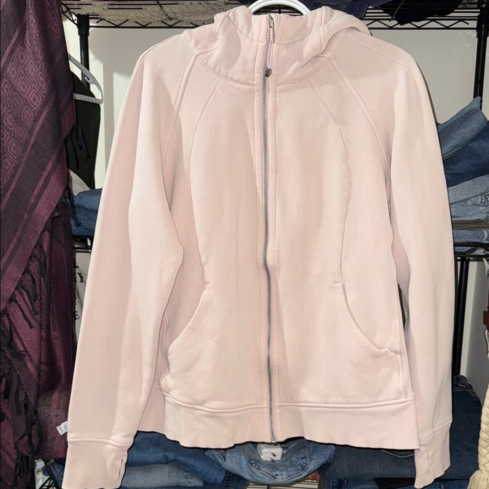 Lululemon Scuba Full Size Zip Pink Hoodie 12